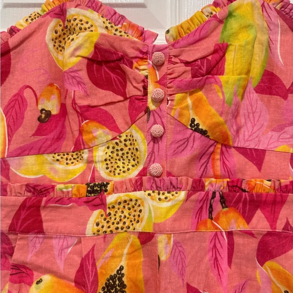 NWT Tropical Fruit Print Jumpsuit- Farm Rio - Picture 2 of 2